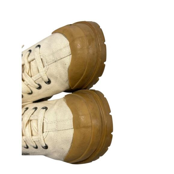 Vintage Retro Guess Cream Chunky Sole Lace Up Sneakers Womens 7.5 - Picture 10 of 10